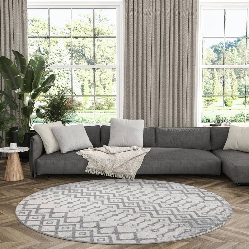 Gematria Moroccan Geometric Indoor Area Rug