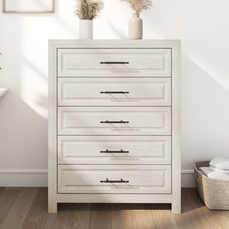 Elegant MDF 5-Drawer Dresser with Wood-Like Finish