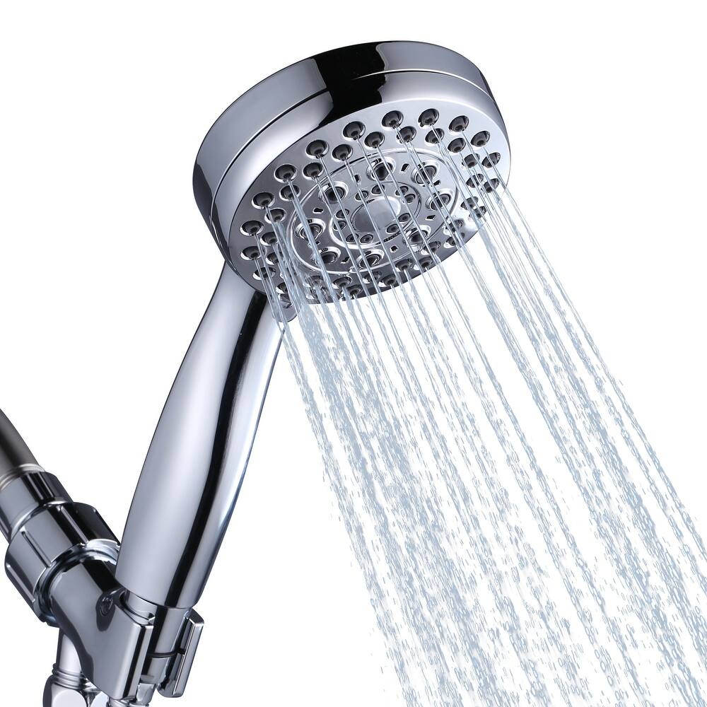 WOWOW 5-Spray 3.5 in. Wall Mount Handheld Shower Head