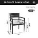 preview thumbnail 4 of 3, Outdoor Patio K/D Aluminum Stationary Dining Chairs 4PCS Black