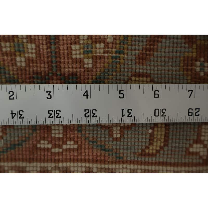 Hand Knotted Oriental 100% Wool Carpet Traditional All-Over Navy Blue & Blues Ziegler Area Rug - 3' 2'' X 1' 10''