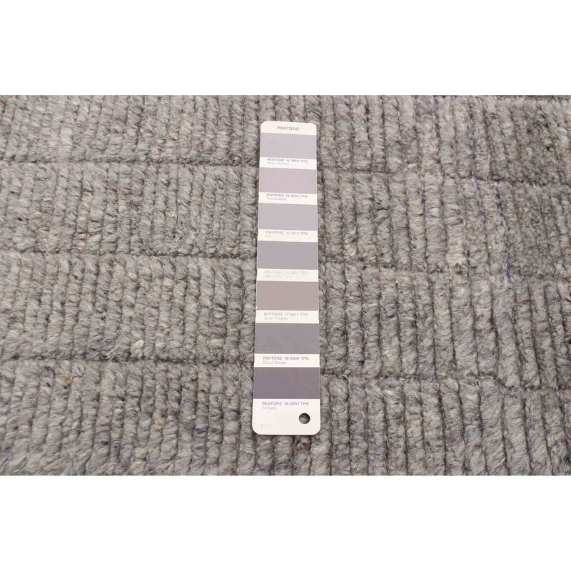 ECARPETGALLERY Hand-knotted Tangier Grey Wool Rug - 8'4 x 10'1