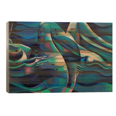 Rusalka, Free Floating In Ukrainian Waters Print On Wood by Corné Akkers - Multi-Color