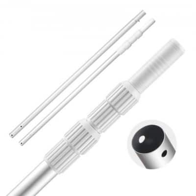 Extendable Pool Skimmer Pole 3.4-12 ft Aluminum Alloy Telescopic Tool for Deep and Shallow Pools - 3.4 ft to 12 ft