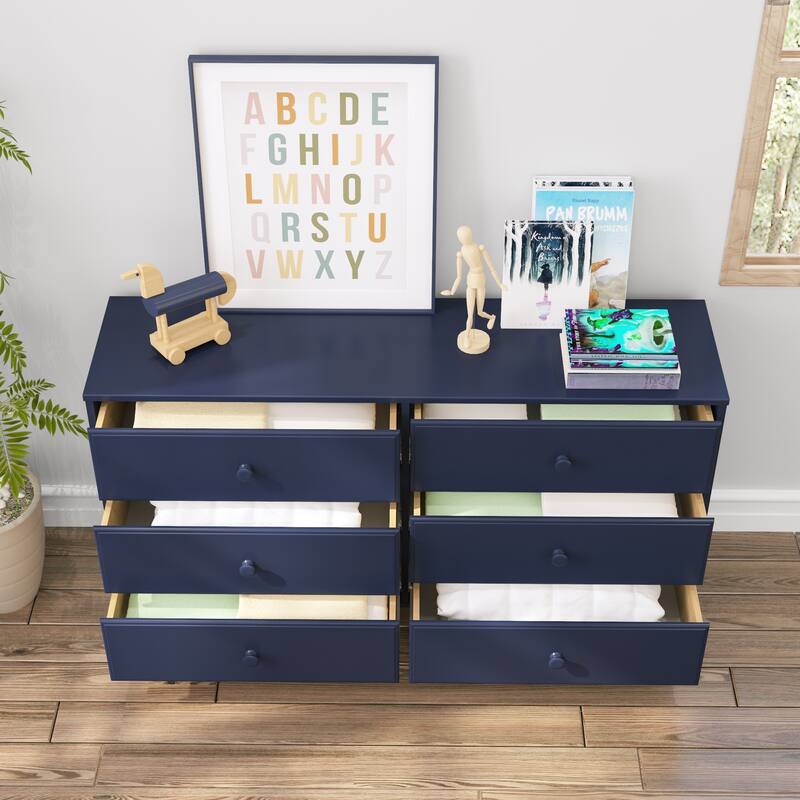 Max and Lily Solid Wood 6-Drawer Dresser