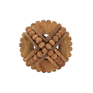 Textured Wooden Bead Orb