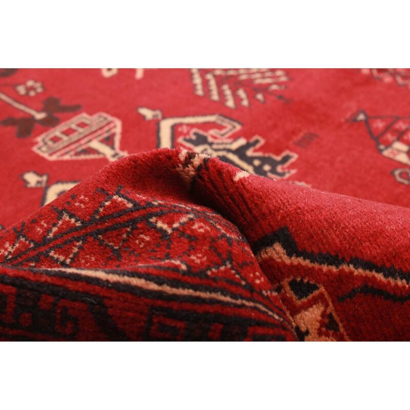 Teimani Red Rug 3'2" x 4'11" - 3'2 x 4'11