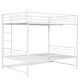 preview thumbnail 16 of 22, Full Over Full Metal Bunk Bed with Shelf & Guardrails - Sleek and Functional