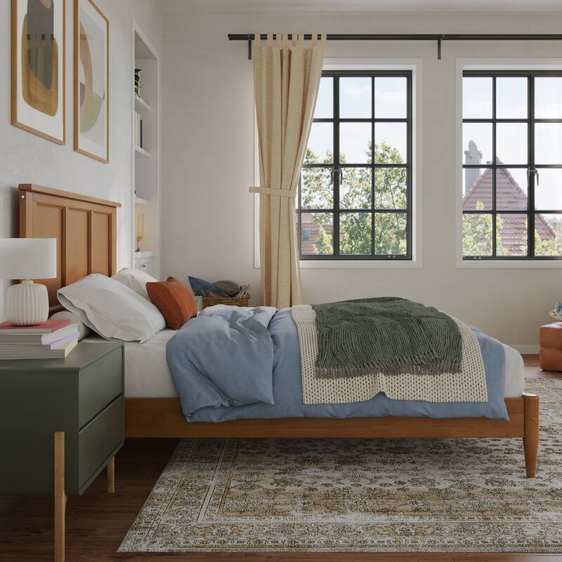 Charlotte Solid Wood Low Profile Platform Bed