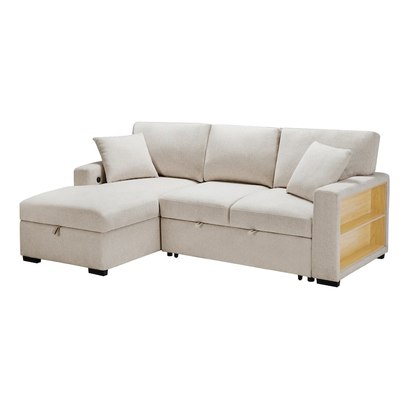 Salida 2-Piece Sectional Sofa Sleeper with Left Chaise - Beige