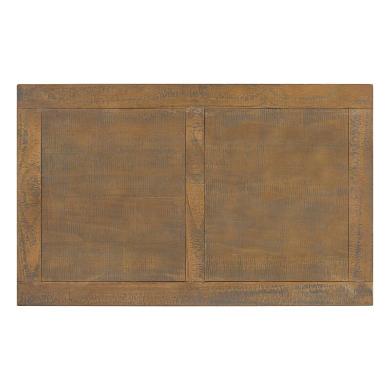 Vintage Coffee Table Featuring Artistic Vase Column Legs & Pine Veneer for Timeless Charm, Suitable for Living Room