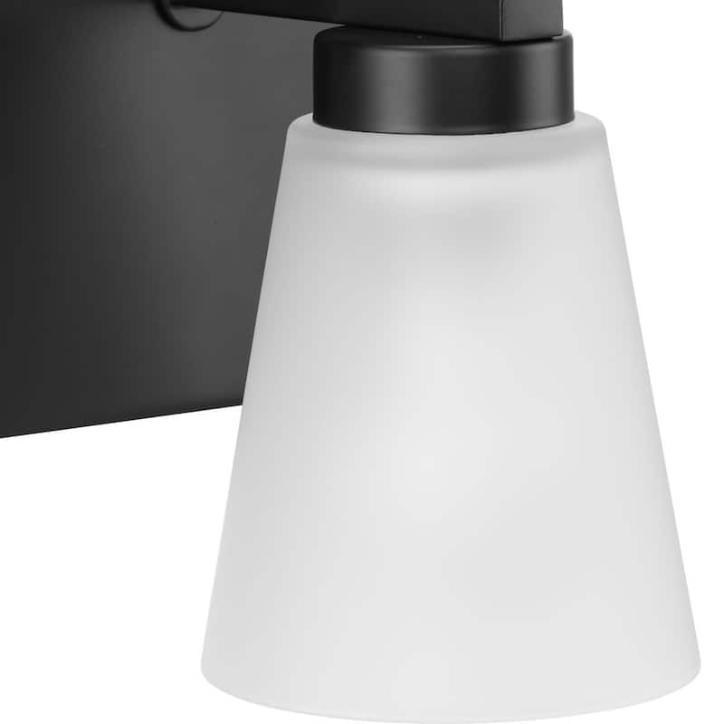Tanner Collection One-Light Matte Black Transitional Vanity Light - 5.12 in x 6.75 in x 7.12 in