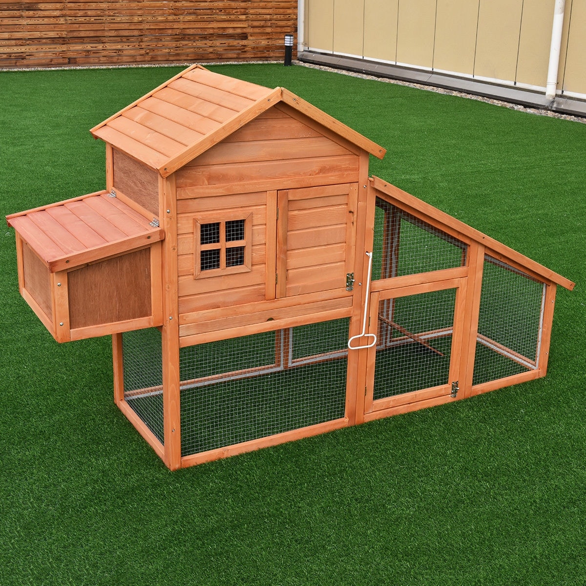 Shop Costway 75 Large Deluxe Wooden Chicken Coop Backyard Nest