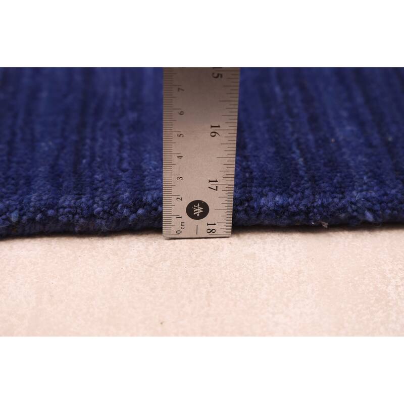 ECARPETGALLERY Hand Loomed Kashkuli Gabbeh Dark Blue Wool Rug - 5'0 x 6'11