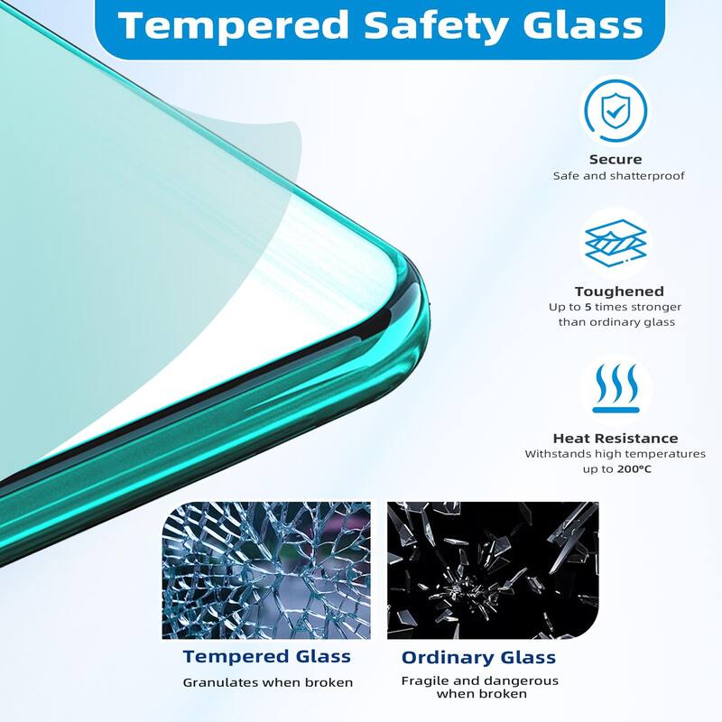EROMMY Frameless Sliding Shower Door 60"x76", Clear Tempered Glass, Explosion-Resistant, Waterproof
