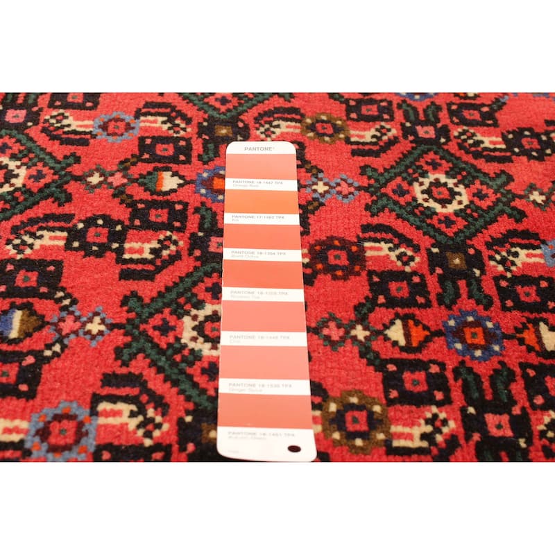 ECARPETGALLERY Hand-knotted Andelz Red Wool Rug - 2' 9" x 9' 7"