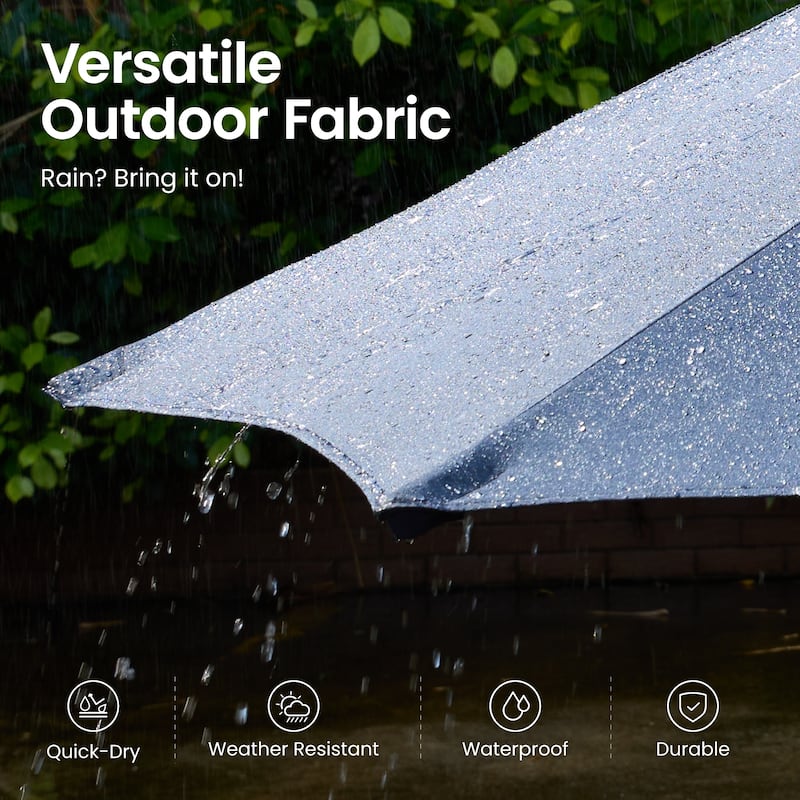 ​OVIOS 15ft Double Side Patio Umbrella Extra Large with Light