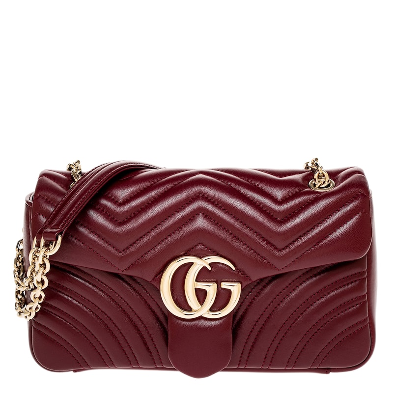 Gucci GG Marmont Medium Shoulder Bag - Rosso Ancora Red