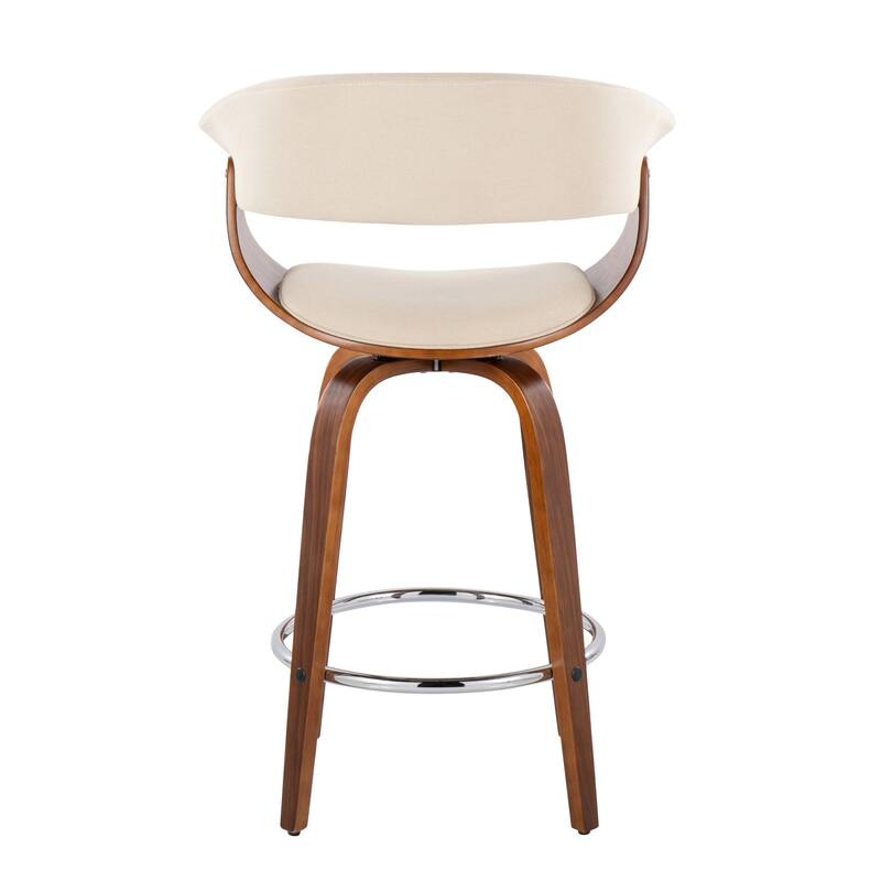 Carson Carrington Sauda 26" Fixed-Height Counter Stool with Bent Wood Legs (Set of 2)