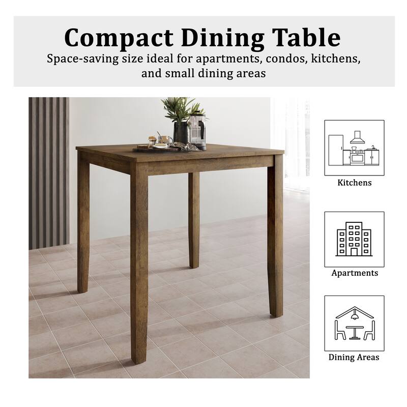 CraftPorch Simple Classy Square Counter Height Dining Table