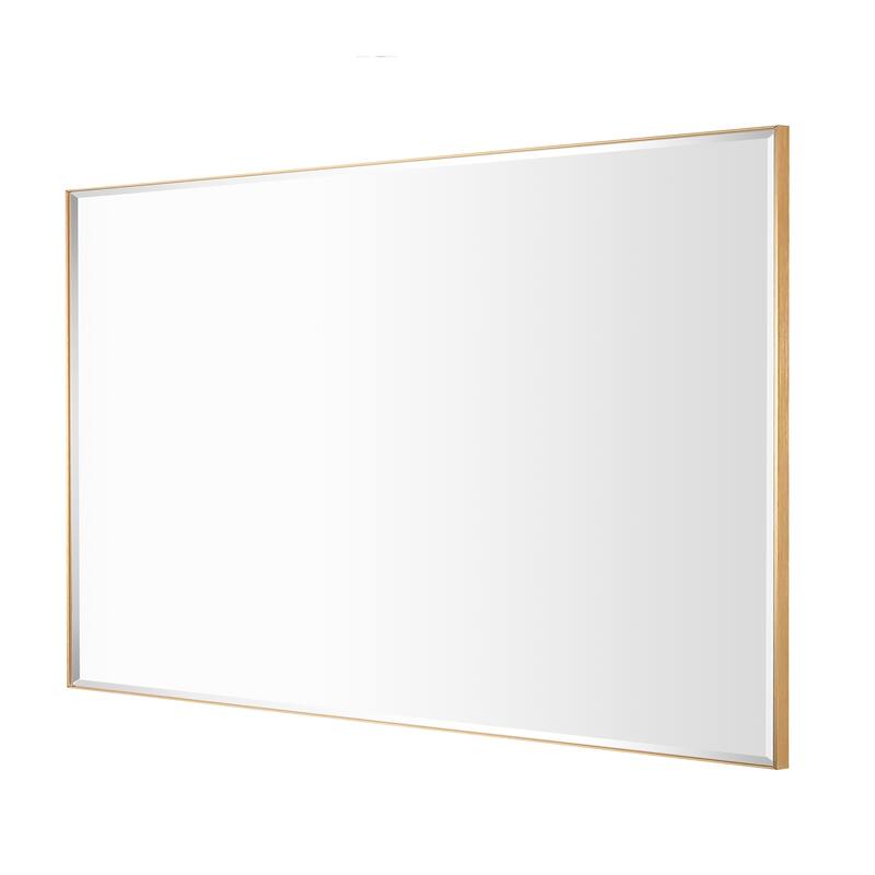 Aluminum Framed Rectangle Beveled Bathroom Wall Mirror