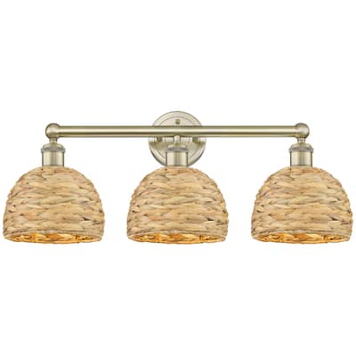 Innovations Lighting 616-3W-11-26 Woven Rattan Vanity Woven Rattan 3