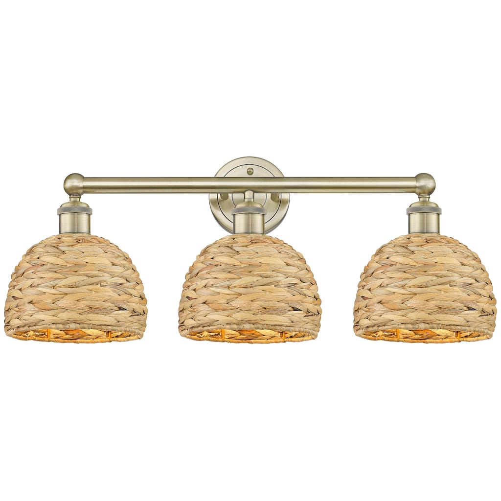 Innovations Lighting 616-3W-11-26 Woven Rattan Vanity Woven Rattan 3