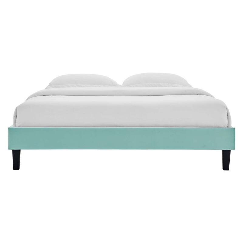 Reign King Performance Velvet Platform Bed Frame