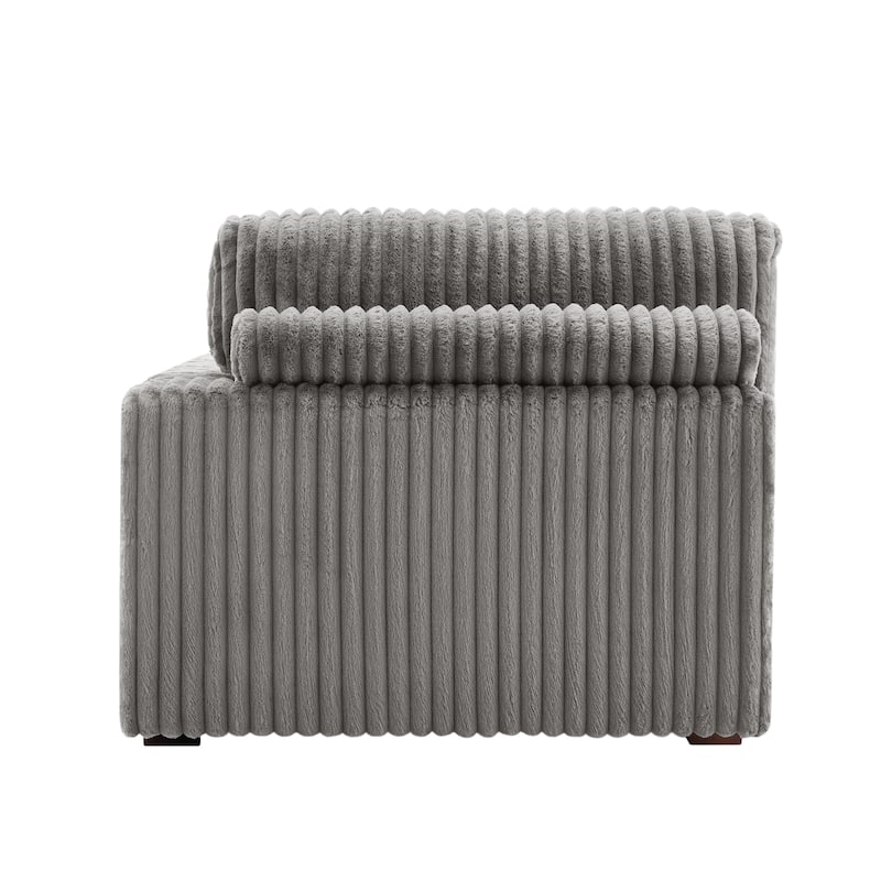 Oversized L-Shape Upholstered Chaise Lounge Sofa Couch