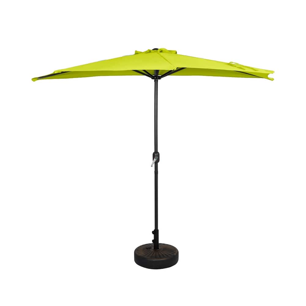 Andrea 9-Ft. Half Umbrella with Bronze Finish Fillable Base