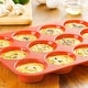 preview thumbnail 4 of 2, Non-Stick 12 Cup Premium Cupcakes Baking Pan Silicone Muffin Pan BPA Free Dishwasher Microwave Safe Red