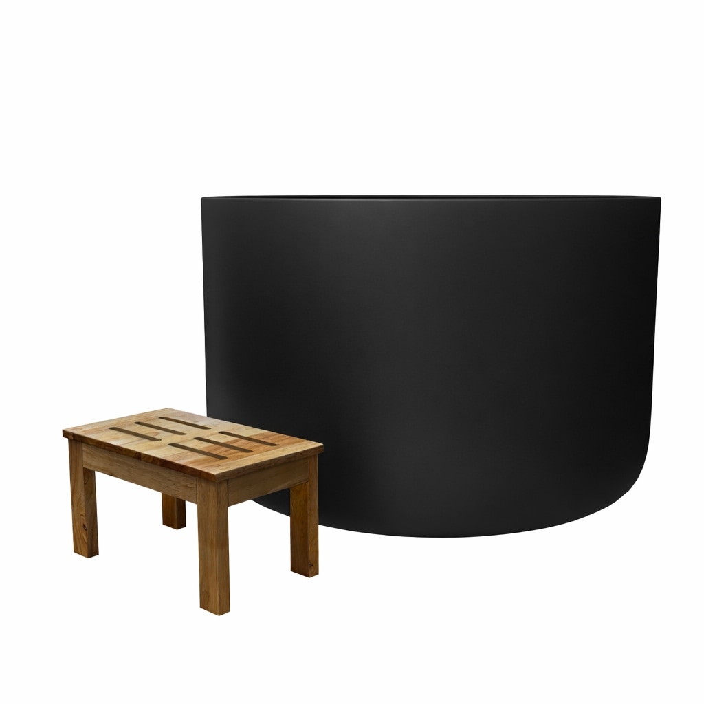 Modern Round Deep White Solid Surface Soaking Tub