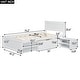 preview thumbnail 13 of 34, Twin/Full Size Platform Bed,Wooden Storage Bed Frame,Nosie Free