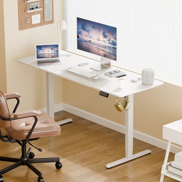 slide 2 of 86, Electric Standing Desk, Height Adjustable Desk with LED Display