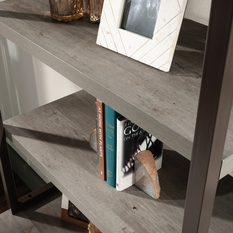 Wood Library Hutch with Modern Design, Brown - 31.50" W x 16.54" D x 42.28" H