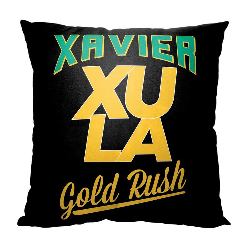 NAIA Red River Athletic Conference Alumni 18 Inch Throw Pillow - 18" x 18" - Xavier Gold Rush
