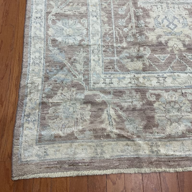 HERAT ORIENTAL Handmade Vegetable Dyed Oushak Wool Rug - 8'2" x 10'