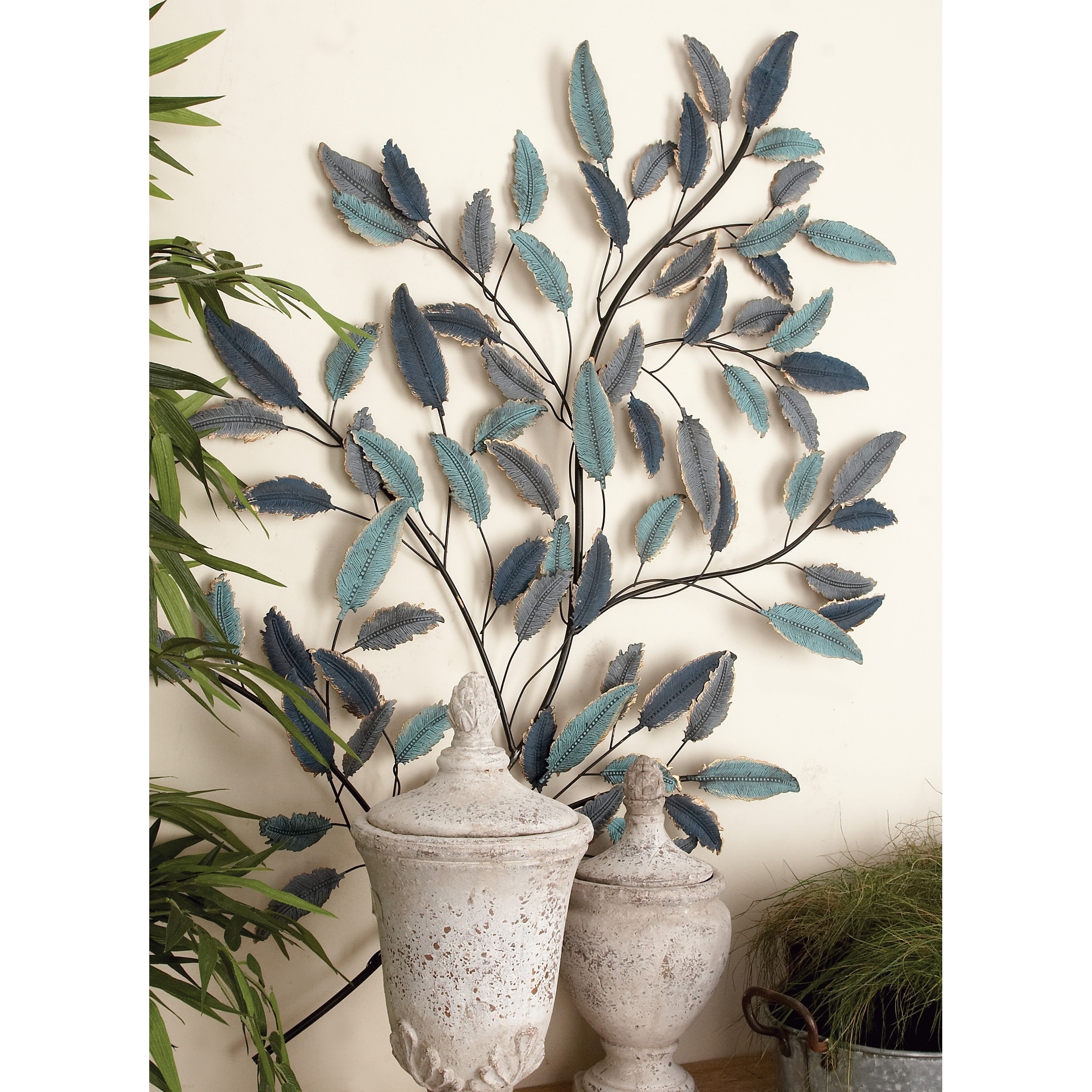 Blue Iron Traditional Wall Decor Floral and botanical On Sale Bed Bath   Beyond 22751731