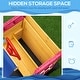 preview thumbnail 7 of 7, Outsunny Pirate Ship Kids Sandbox with Cover, Outdoor Wooden Sandbox Boat Toy for Backyard, Ages 3-8 Years Old