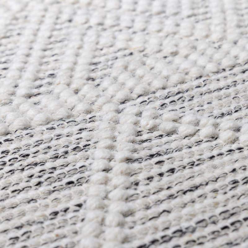 Hauteloom Whittington Wool Living Room, Bedroom Area Rug - Dark Gray, Off White - 10' x 14'