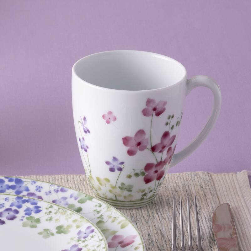 Noritake Bloomington Road Set of 4 Mugs, 16 oz.