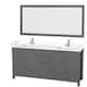 Option Dark Gray, White Cultured Marble Top, Chrome Trim