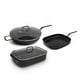 preview thumbnail 1 of 5, Blu. Cookware Kitchen Sidekick Set, Wok, Grill Pan, Roasting Pan, Non-Toxic, Durable Non-Stick Ceramic, PFA/PFOA-Free Set of 3