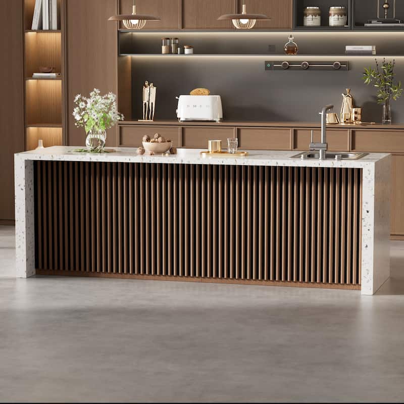 47.3" x 23.6" Half Round Slat Acoustic Wall Panels for Ceiling and Wall Decor, 4-Pack (31 sq ft)