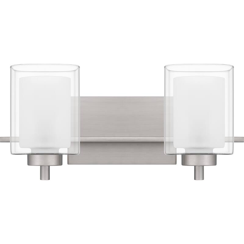 Kolt 2-Light Brushed Nickel Vanity Light