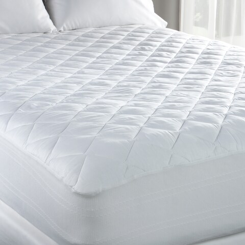 Pendleton 300 TC Cotton Sateen Mattress Pad - Medium Plush - White
