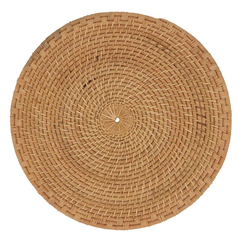Rattan Placemats With Woven Design (Set of 4)