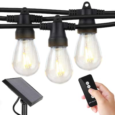 Remote Controlled 48 Ft Solar String Light with 15 Plastic LED Bulbs