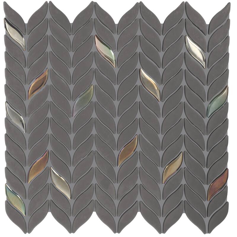 Daltile Starcastle 2" Leaf Glass Wall and Floor Mosaic (15 PC Per Carton) (14.70 SQFT Per Carton) - Stardust