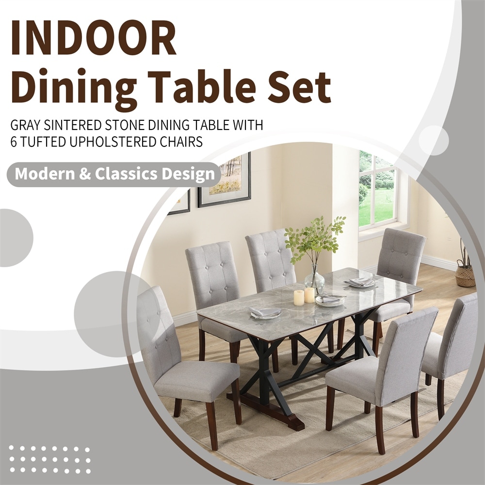 Melstone 7 best sale piece dining set